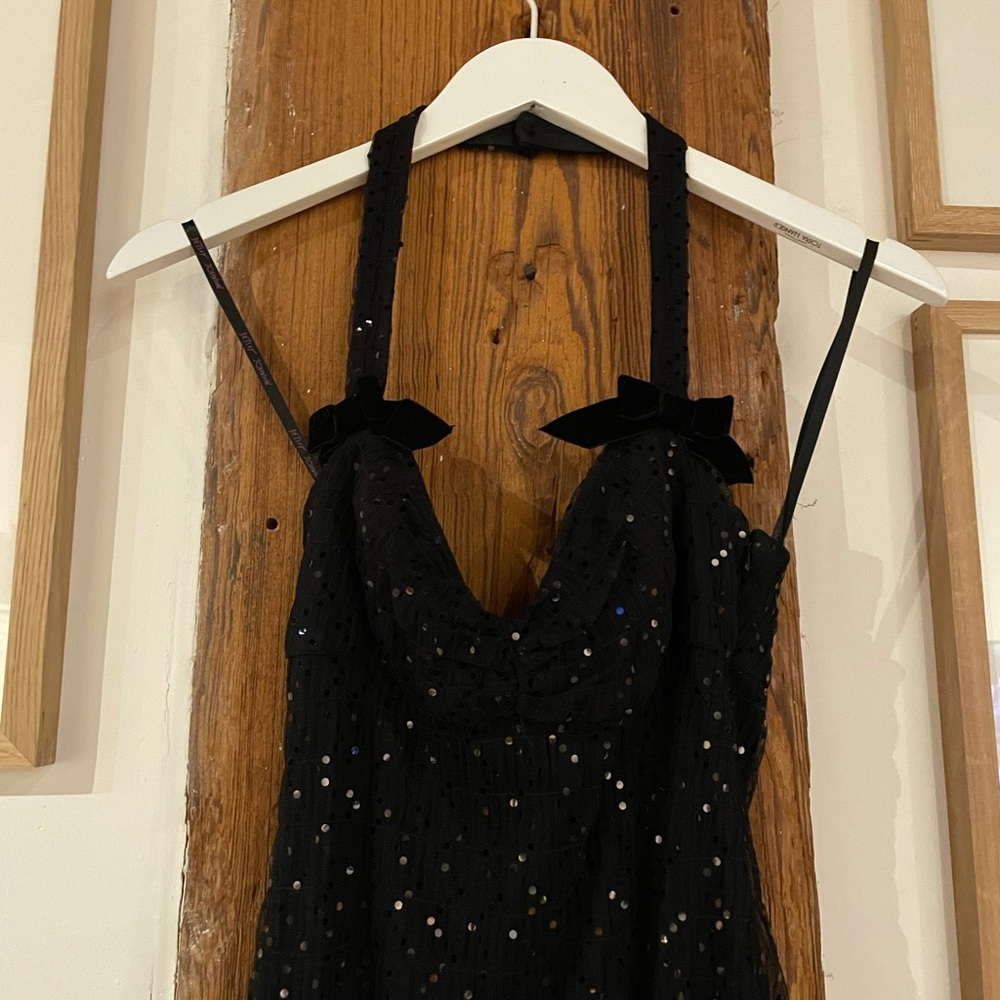 Betsey Johnson Black Sequin Dress